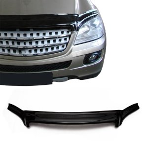 Mercedes ML Hood Deflector - Omac - Acrylic - Black - '05-'12 Mercedes ML Hood Deflector - Omac - Acrylic - Black - '05-'12
